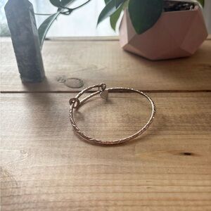 Alex & Ani rose gold textured bracelet